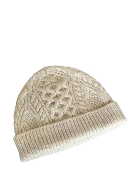 Loro Piana Eyre cable-knit beanie - White - zdjęcie produktu nr 1