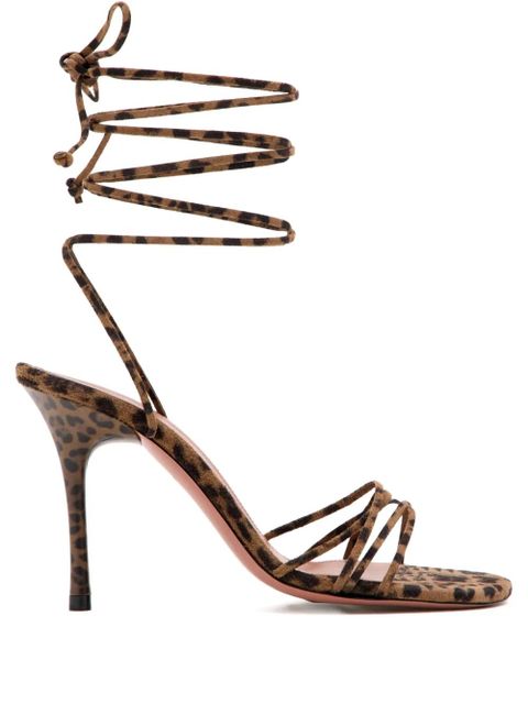 Amina Muaddi Lori leopard-print sandals - Brown - zdjęcie produktu nr 1