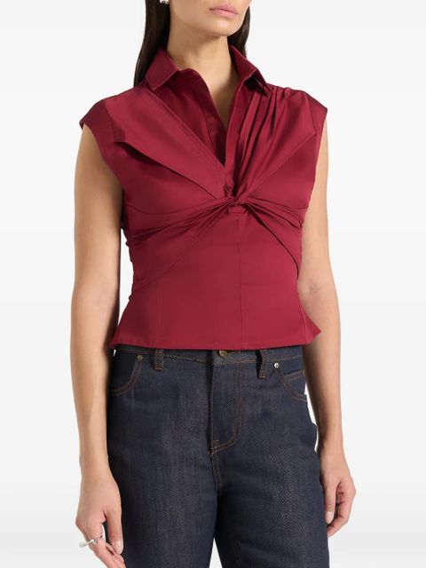 Manière De Voir Yvette twist-seam sleeveless shirt - Red - zdjęcie produktu nr 1