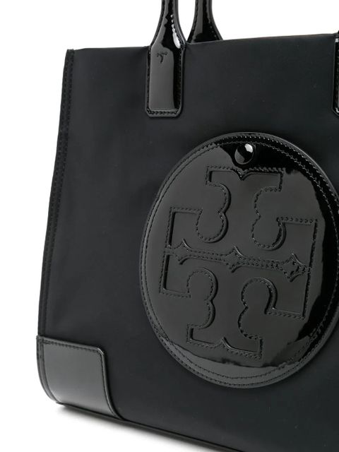 Tory Burch Ella small patent-detail tote bag - Black