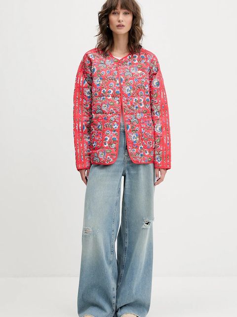 adidas Originals kurtka Liberty kolor pomarańczowy przejściowa oversize JW5198 - zdjęcie produktu nr 2