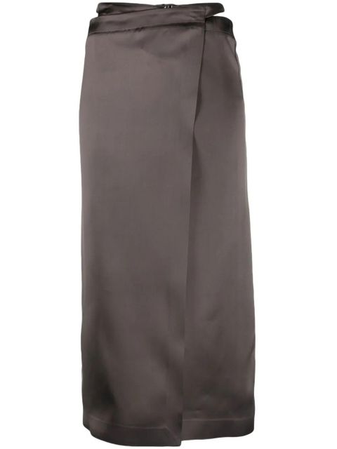 Off-White high-waisted wrap midi skirt - Black - zdjęcie produktu nr 1