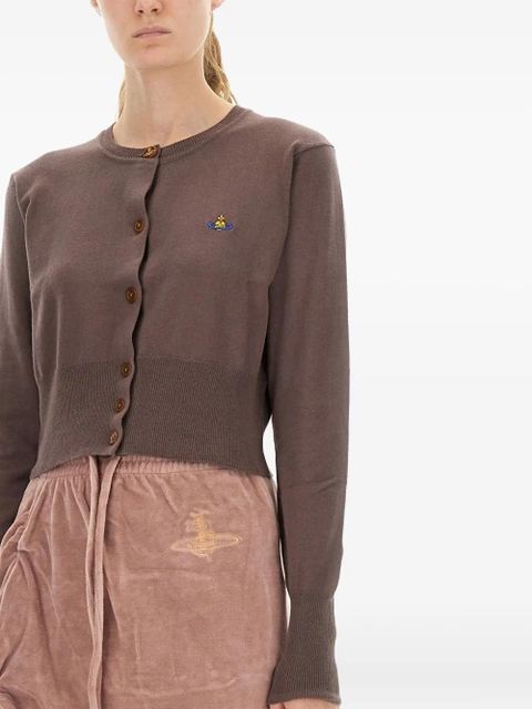 Vivienne Westwood Bea Orb-logo button-fastening cardigan - Brown