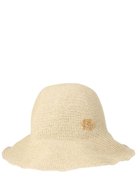 Ruslan Baginskiy ruffled straw hat - Neutrals - zdjęcie produktu nr 2