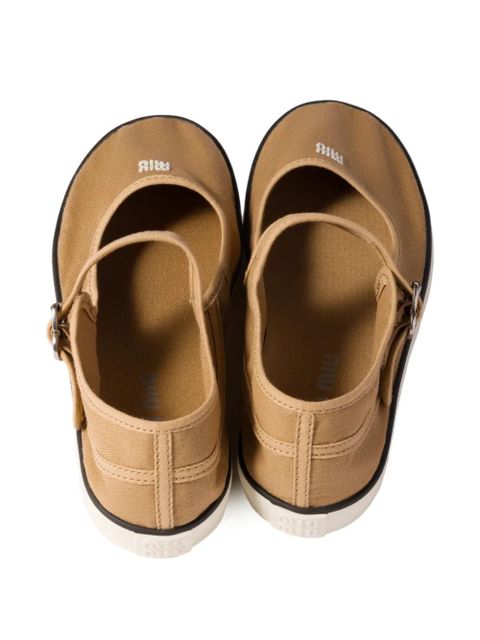 Miu Miu drill ballerinas - Neutrals