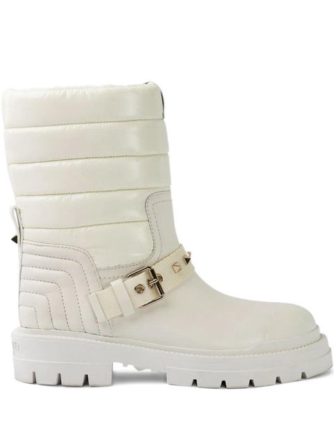 Valentino Garavani studded buckle boots - White - zdjęcie produktu nr 1