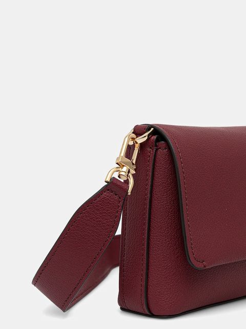 MICHAEL Michael Kors torebka skórzana NESSA kolor bordowy 30T5G8ZM1L