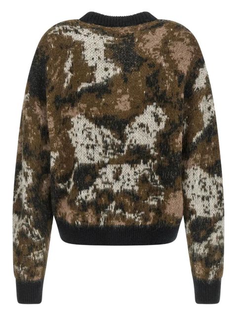 Carhartt WIP Merlin jacquard buttoned cardigan - Brown - zdjęcie produktu nr 2