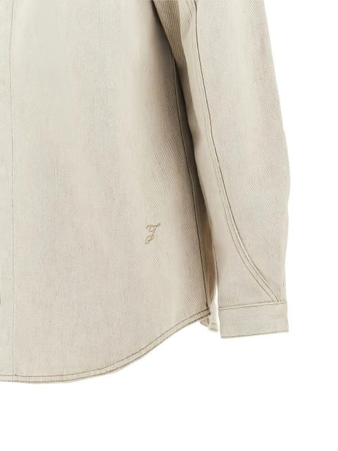 Jacquemus The Amelo de-Nîmes logo-embroidered denim shirt - Neutrals - zdjęcie produktu nr 2