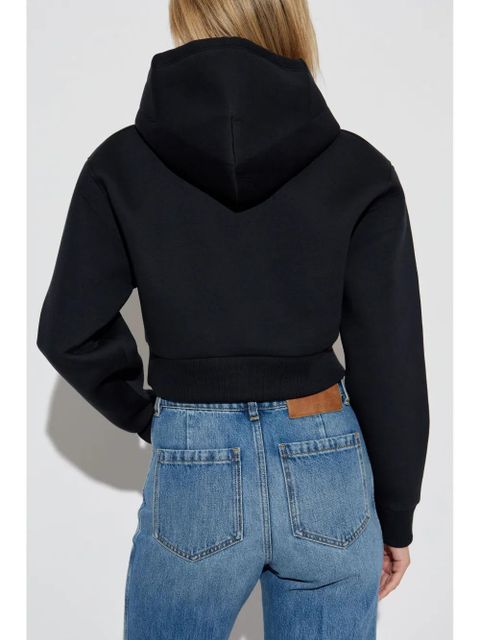 Victoria Beckham cropped hoodie - Black
