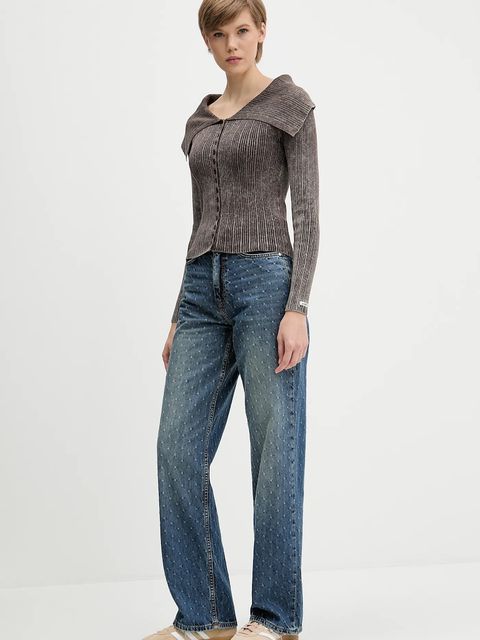 Guess Originals kardigan damski kolor brązowy lekki W5BR67 Z2YJ2 - zdjęcie produktu nr 2