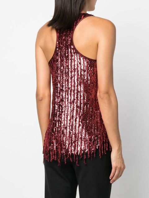 ETRO sequinned tank top - Red