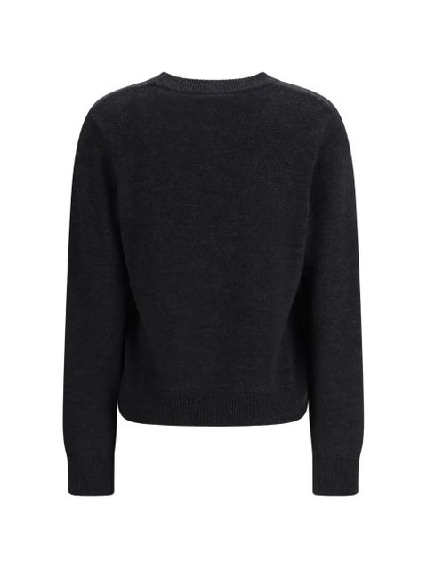 GANNI crochet-appliqué sweater - Grey - zdjęcie produktu nr 2