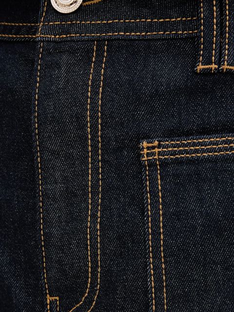 Morgan szorty jeansowe damskie kolor granatowy gładkie high waist SHADZA