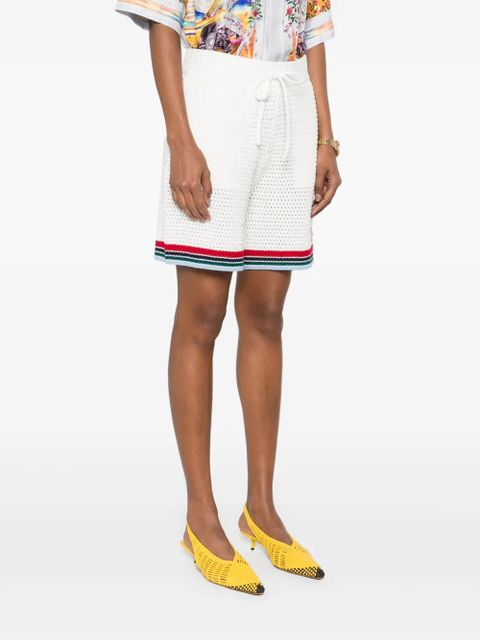 Casablanca crochet-knit shorts - White