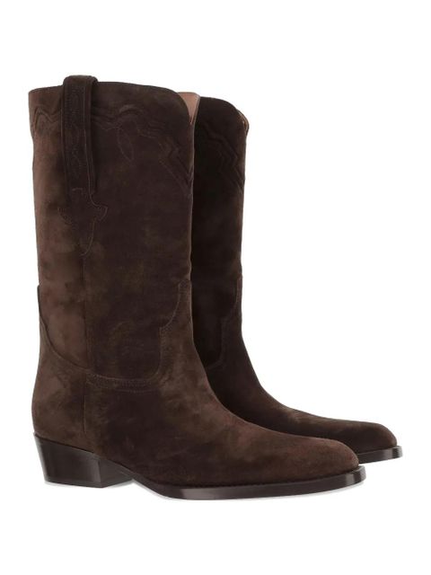 Paris Texas suede square-toe boots - Brown