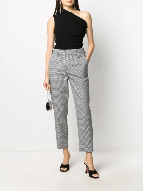 Balmain houndstooth carrot-fit trousers - Black