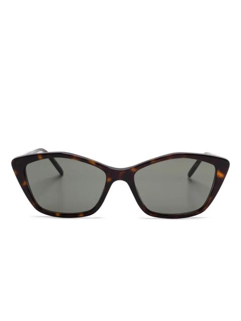 Saint Laurent Eyewear geometric-frame sunglasses - Brown - zdjęcie produktu nr 1