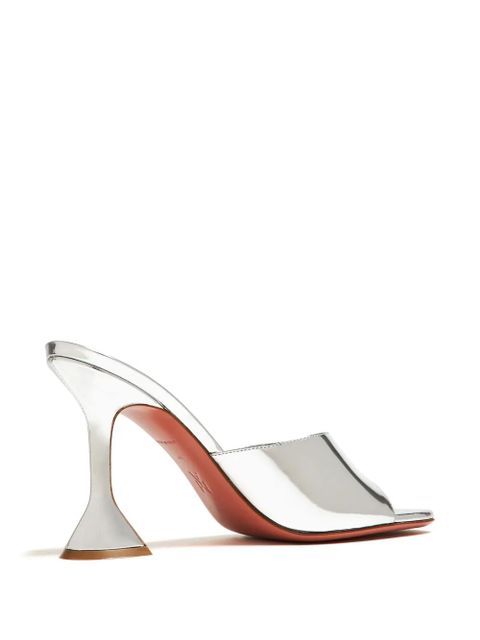 Amina Muaddi 95mm Lupita leather sandals - Silver