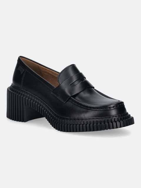 Camper czółenka skórzane Pix London kolor czarny na słupku K201811-001 - zdjęcie produktu nr 1