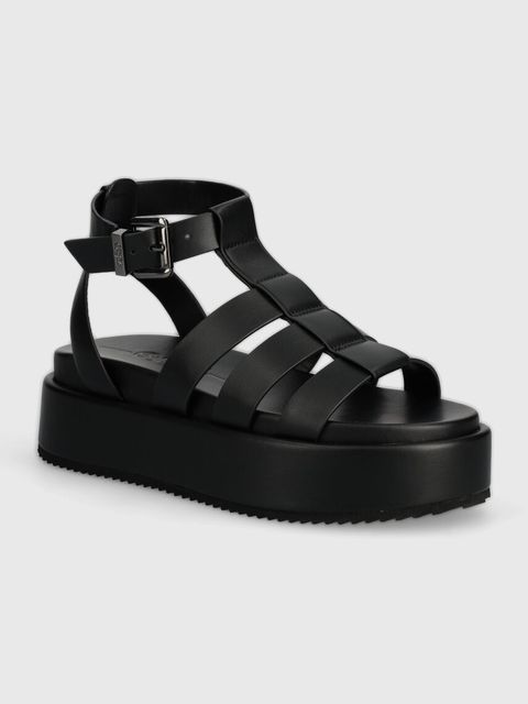 Buffalo sandały Noa Greek Sandal damskie kolor czarny na platformie 1602209.BLK - zdjęcie produktu nr 1