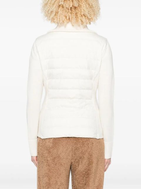 Moncler quilted knitted jacket - Neutrals