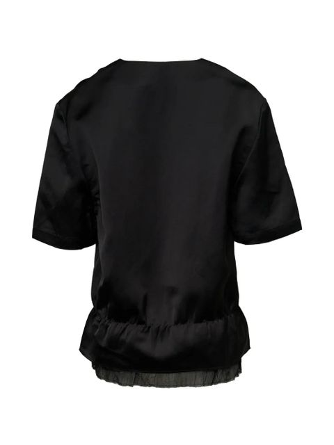 TOTEME v-neck gathered-waist top - Black - zdjęcie produktu nr 2