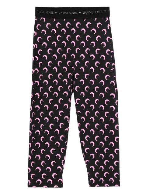 Marine Serre Capri Moon-printed shorts - Black - zdjęcie produktu nr 1