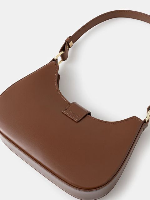 Answear.LAB torebka skórzana kolor brązowy