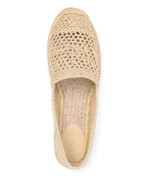 Chloé logo-embroidered espadrilles - Neutrals