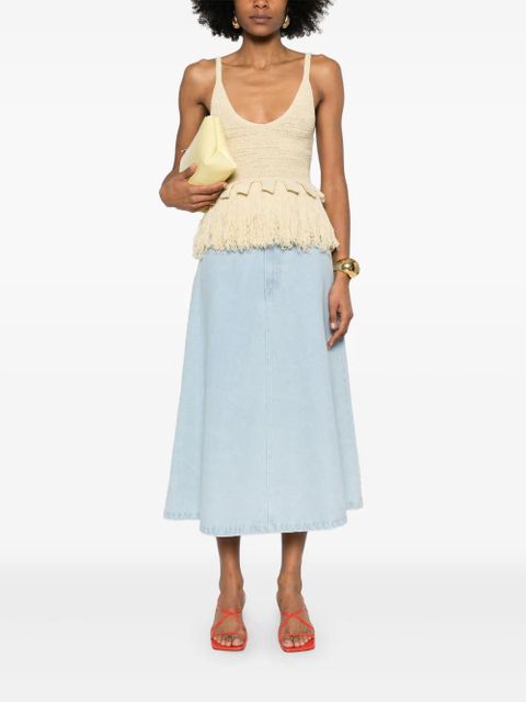 Nanushka denim midi skirt - Blue - zdjęcie produktu nr 2