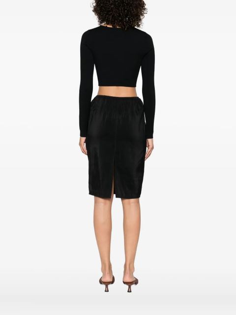 Nanushka button-front ruffled cardigan - Black