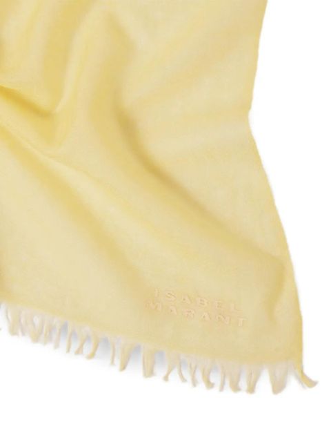 ISABEL MARANT Alette fringed-hem scarf - Yellow