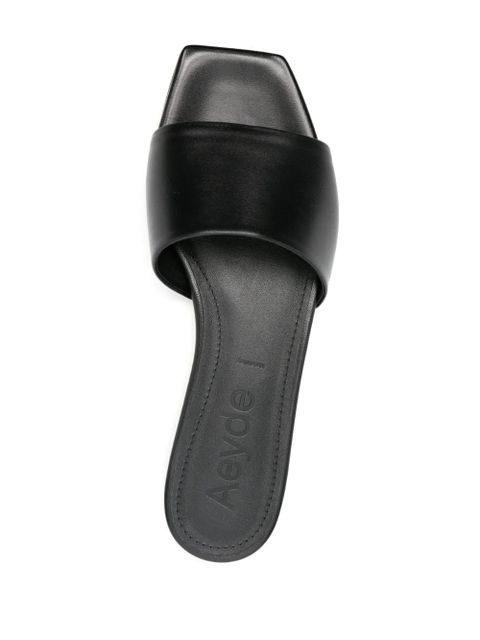 Aeyde Anna leather sandals - Black