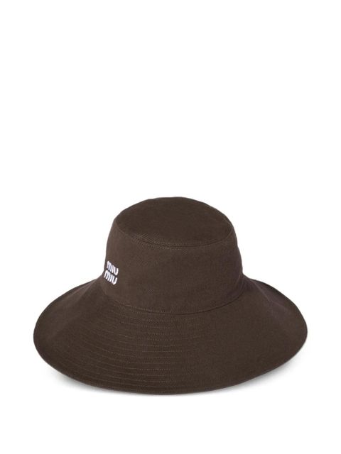 Miu Miu denim hat - Brown - zdjęcie produktu nr 1
