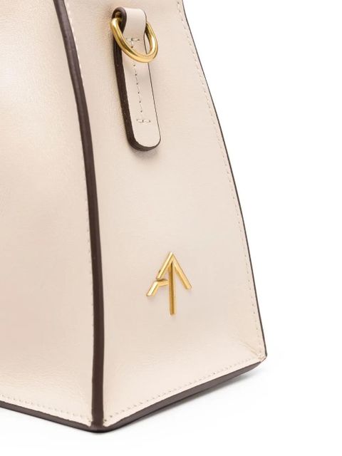 Manu Atelier Kesme leather shoulder bag - Neutrals