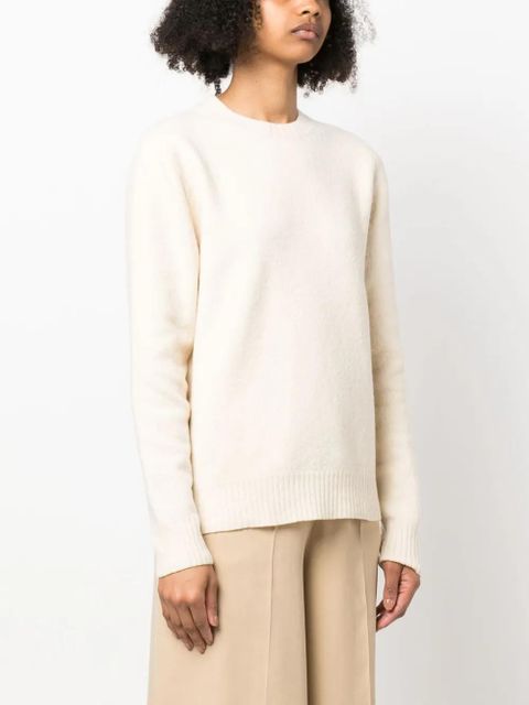 Jil Sander Harmony crew-neck wool jumper - White