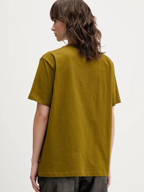 MSGM t-shirt bawełniany damski kolor zielony 3941MDM540.257798