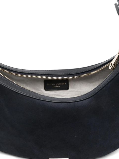 Aspinal Of London Hudson crescent shoulder bag - Blue