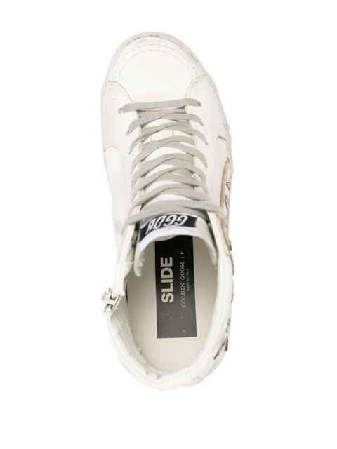 Golden Goose Slide high-top leather sneakers - White - zdjęcie produktu nr 2