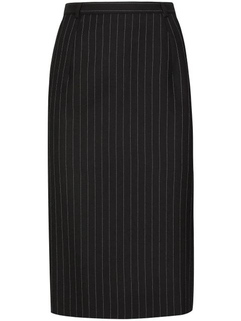 Dolce & Gabbana pinstripe-pattern wool skirt - Black - zdjęcie produktu nr 1