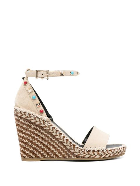 Valentino Garavani studded wedge sandals - Neutrals - zdjęcie produktu nr 1