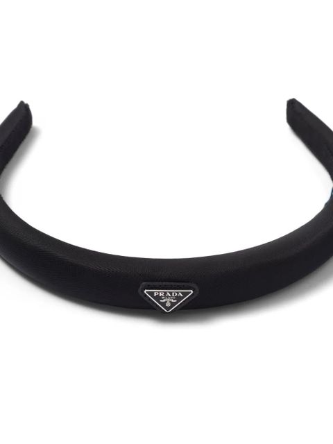 Prada Re-Nylon triangle-logo headband - Black