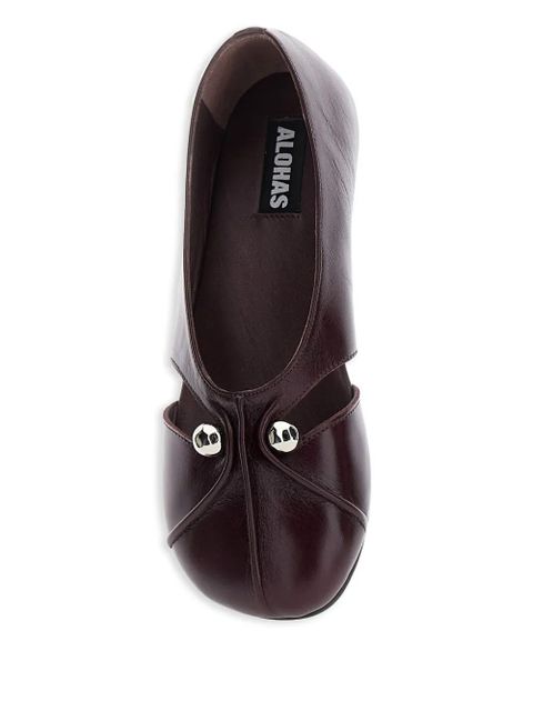ALOHAS cut-out leather ballet flats - Brown