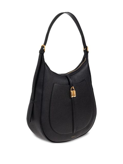 DeMellier small Siena lock-detail leather shoulder bag - Black