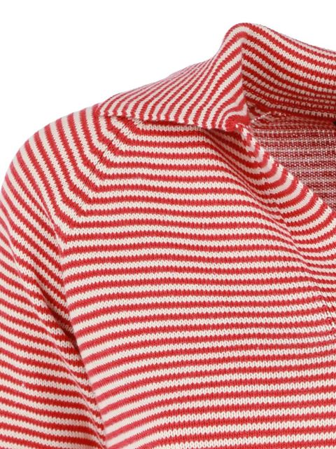 Weekend Max Mara striped polo-neck T-shirt - Red - zdjęcie produktu nr 2