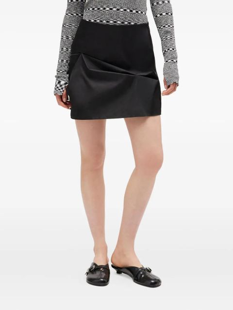 GANNI gathered-detail mini skirt - Black - zdjęcie produktu nr 2