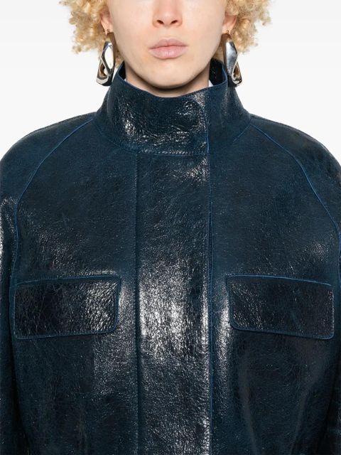 FENDI leather coat - Blue