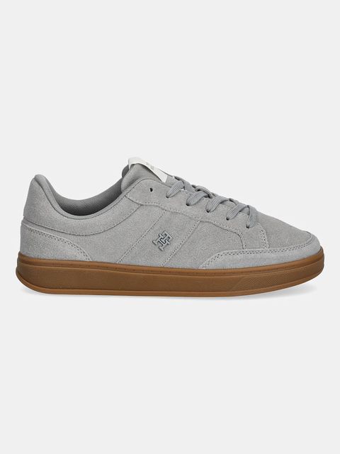Tommy Hilfiger sneakersy zamszowe TH HERITAGE COURT SNEAKER SUEDE damskie kolor szary FW0FW09266 - zdjęcie produktu nr 2