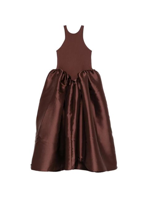 Marques'Almeida satin-skirt midi dress - Brown - zdjęcie produktu nr 1
